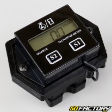 Universal hour counter and tachometer with support Gencod