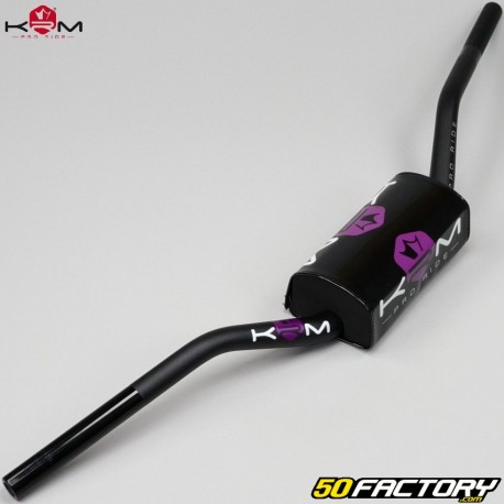 Guidão Fatbar  alumínio ØXNUMXmm KRM Pro Ride  preto e roxo com espuma