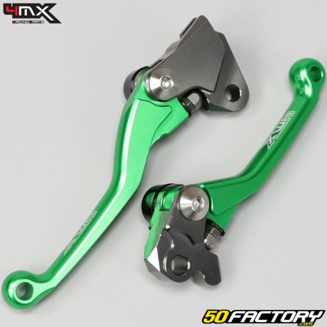 Palancas de freno y embrague delanteras Kawasaki KX, Suzuki  RM-Z, Yamaha  YZ XNUMX, XNUMX, XNUMX... XNUMXMX verde