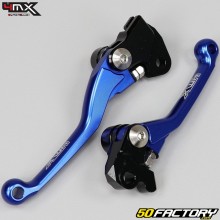 Leviers de frein avant et d'embrayage Kawasaki KX 65, 85, 125, Suzuki RM-Z 250, 450... 4MX bleus