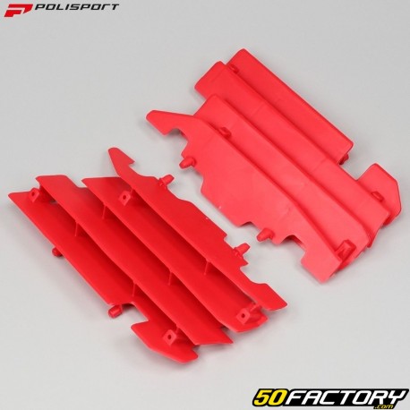 Grelhas de radiador Honda CR, CRF 125, 250, 450 R (2002 - 2004) Polisport vermelho