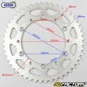 Rear sprocket 48 steel teeth 520 Kawasaki KDX 200, KLX 450 R, Suzuki RM-Z 250 ... Afam