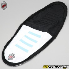 Seat cover TM EN 125, MX 300... JN Seats black, white and blue