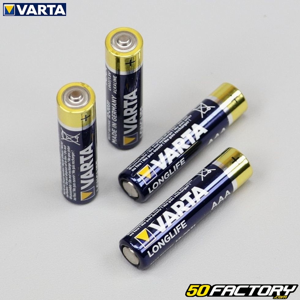 Piles Alcalines Longlife Lr Type Aaa Varta Lot De Pi Ce Moto