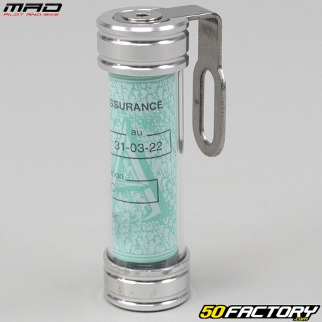 Porte vignette d'assurance cylindrique vert Mad – Pièce moto