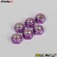 Ø6x1.00 mm Puig lock nuts purple (set of 6)