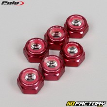 Ø8x1.25 mm Puig lock nuts red (set of 6)