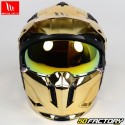 Casco modular MT Helmets Streetfighter dorado