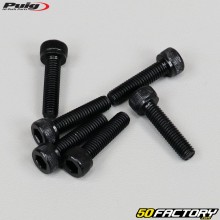 Tornillos 5x20 mm Cabeza Puig BTR negros (juego de 6)