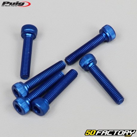 Tornillos cabeza BTR Puig azul de 5x25 mm (juego de 6)