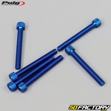 6x50 mm screws head BTR Puig blue (set of 6)