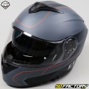 Klapphelm modular Vito Furio mattschwarz und rot