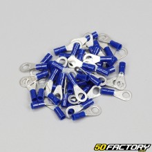 Terminali ad anello Ø6 mm per crimpare (set di 50) blu