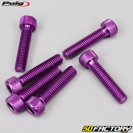 Screws 8x35 mm head BTR Puig purple (set of 6)