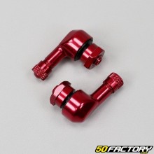 Valves coudées alu 8.3 mm rouges