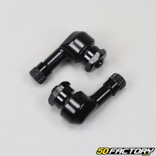 Valves coudées alu 8.3 mm noires