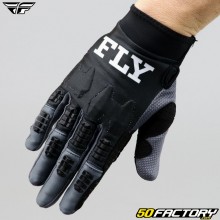 Gants cross Fly Evolution DST noirs et blancs