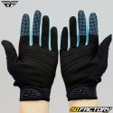 Guanti cross Fly F-16 nero e blu turchese