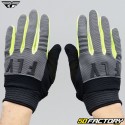 Gloves cross Fly F-16 gray, black and neon yellow