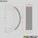 90x20 mm brake shoes Peugeot 103, MBK 51 (wheel type Grimeca)... Newfren