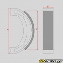 150x25 mm rear brake shoes ZÃ¼ndapp GTS 50, K50