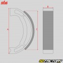 Bremsbacken hinten XNUMXxXNUMX mm Yamaha  YFM Grizzly  XNUMX...SBS Evo-Sinter