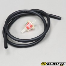 Black fuel hose with red filter