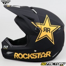Helmet cross Fly Kinetic Rockstar matt black and gold