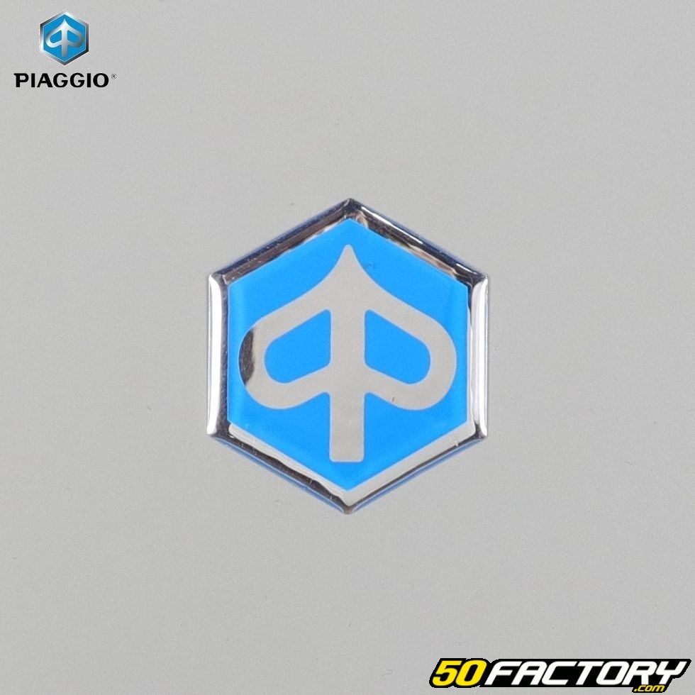 Autocollant logo piaggio – pièce scooter bleu