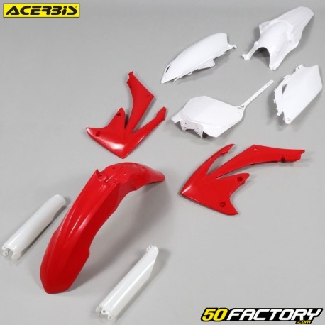 Kit de carenagens Honda CRF XNUMX, XNUMX R (XNUMX - XNUMX) Acerbis  blanc et rouge