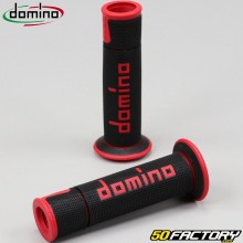 Manoplas Punhos Domino  XNUMX Estrada-Racing Grip preto e vermelho s