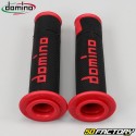 Puños Domino  Carretera XNUMX-Racing Grip negro y rojo s