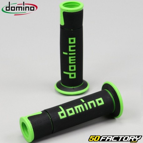 Punhos Domino  XNUMX Estrada-Racing Grip preto e verde f