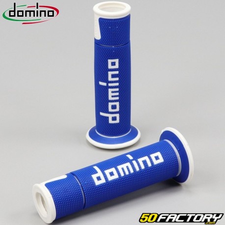 Punhos Domino 450 Estrada-Racing Gripazul e branco f