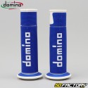 Punhos Domino  XNUMX Estrada-Racing Grip azul e branco f