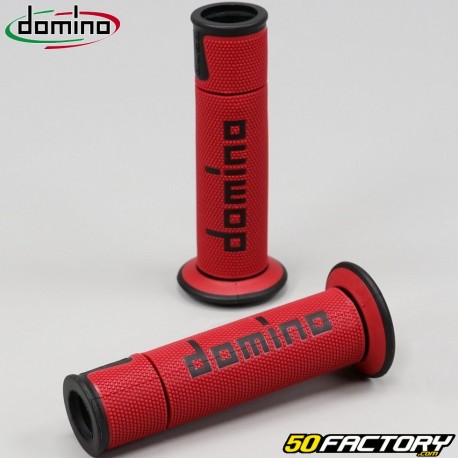 Punhos Domino  XNUMX Estrada-Racing Grip vermelho e preto s