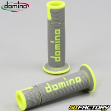 Handle grips Domino 450 Road-Racing Gripgray and neon yellow s