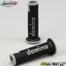 Puños Domino  Carretera XNUMX-Racing Grip negro y gris m