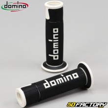 Manoplas Punhos Domino  XNUMX Estrada-Racing Grip é preto e branco