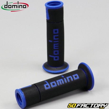 Punhos Domino  XNUMX Estrada-Racing Grip preto e azul s