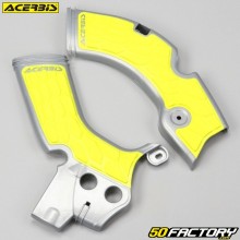 Protectores de chasis cubre cuadro Suzuki  RM Z XNUMX (XNUMX - XNUMX) Acerbis X-Grip  gris y amarillo