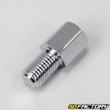 Chrome 10mm standard to 10mm reverse mirror adapter