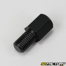 Adaptador de espejo retrovisor 10 mm estándar hacia 10 mm estándar negro