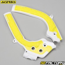 Protetores de quadro KTM EXC-F 250, 350 (2017 - 2019), SX-F 250, 350, 450 (2016 - 2018)... Acerbis  X-Grip branco e amarelo