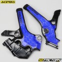 Protectores de chasis cubre cuadro Yamaha  YZ XNUMX (desde XNUMX) Acerbis X-Grip  negro y azul