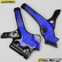 Frame protectors Yamaha YZ85 (2019 - 2021) Acerbis  X-Grip black and blue