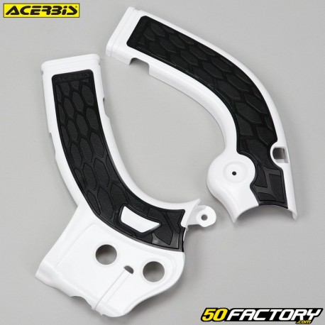 Protectores de chasis cubre cuadro Yamaha  YZF XNUMX (XNUMX - XNUMX), WR-F XNUMX (XNUMX - XNUMX) Acerbis X-Grip  blanco y negro