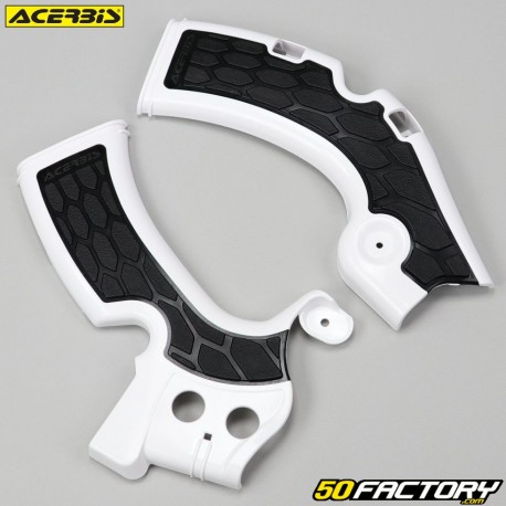 Protectores de chasis Kawasaki KXF 450 (2009 - 2018) Acerbis  X-Grip blanco y negro