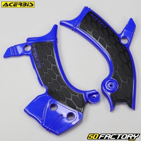 Protectores de chasis cubre cuadro Yamaha  YZF XNUMX (desde XNUMX), XNUMX (desde XNUMX), WR-F XNUMX ... Acerbis X-Grip  azul y negro