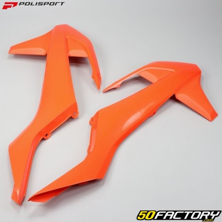 Cubiertas de radiador KTM SX 125, 150, SX-F 250, 350, 2016... (2018 - XNUMX) Polisport naranjas